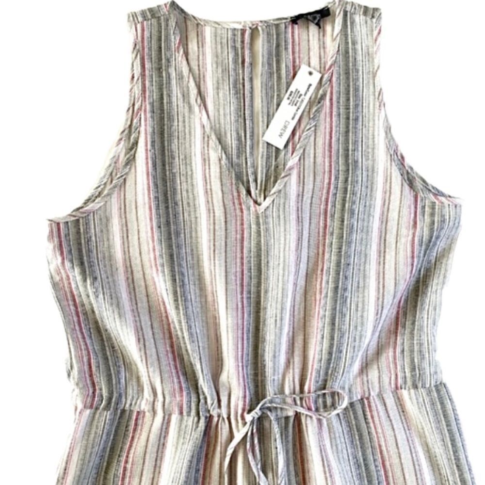 Drew Linen Sleeveless Striped Jumpsuit